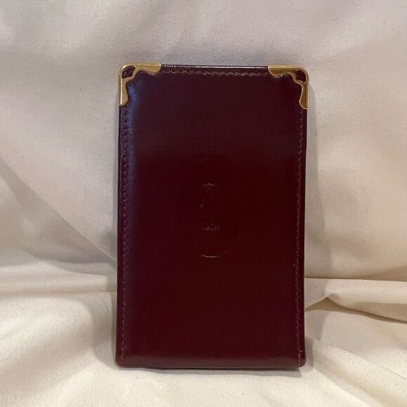 Cartier Unisex Vintage Leather Envelope Clutch Bag and Cigarette Case Luxury - Picture 10 of 15
